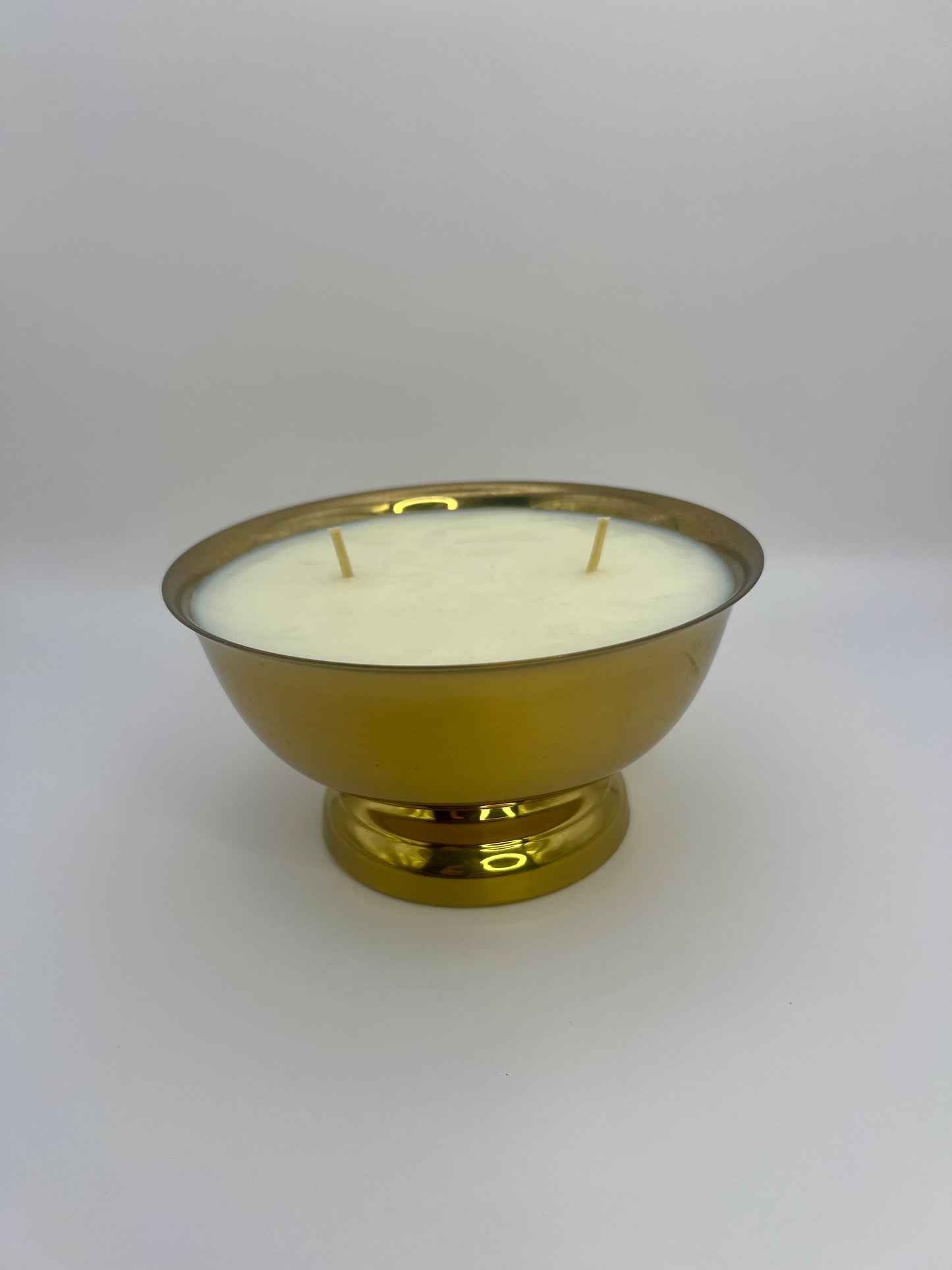 Solid Brass Bowl Candle