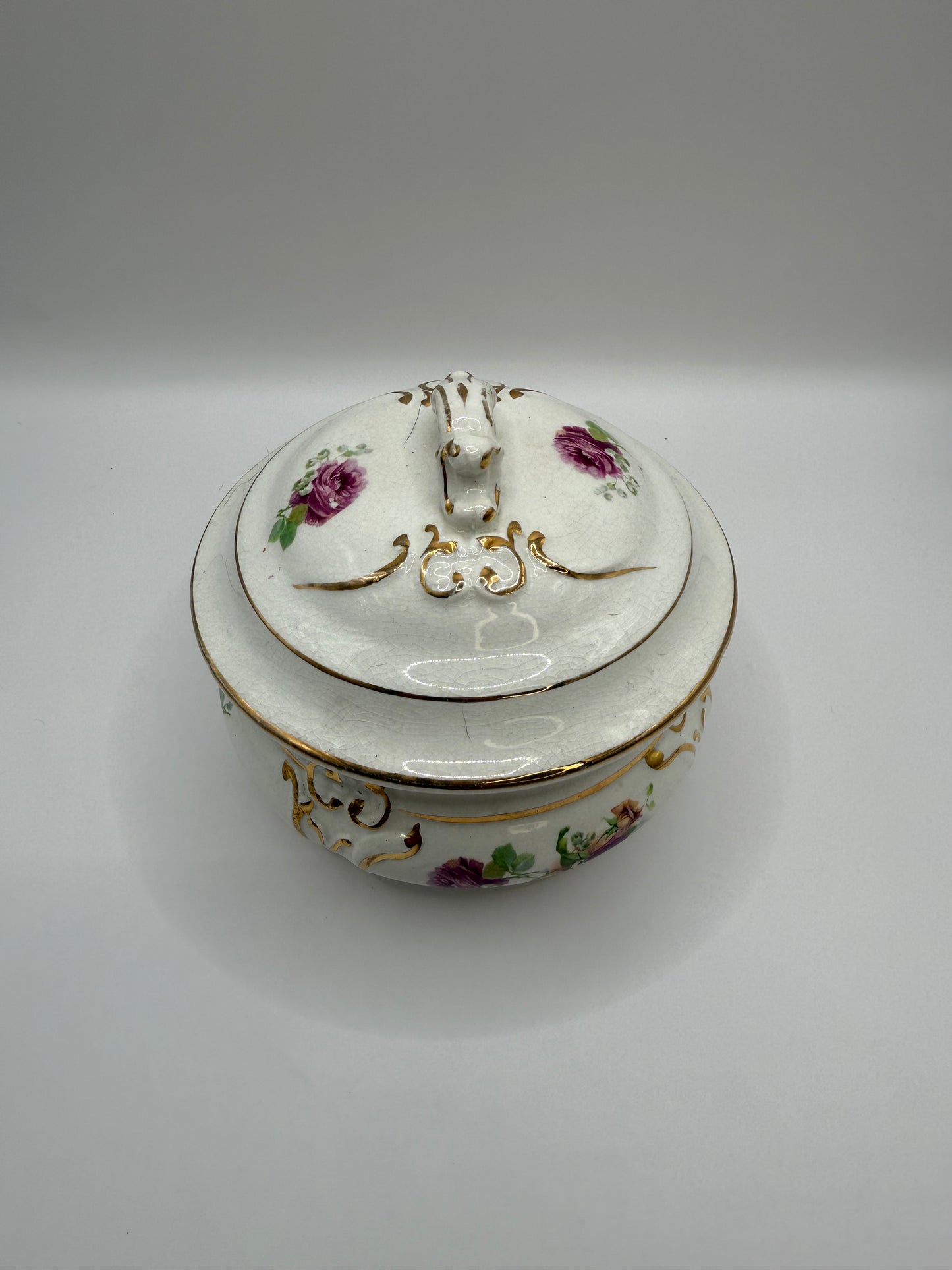 Floral China Sugar Bowl Candle