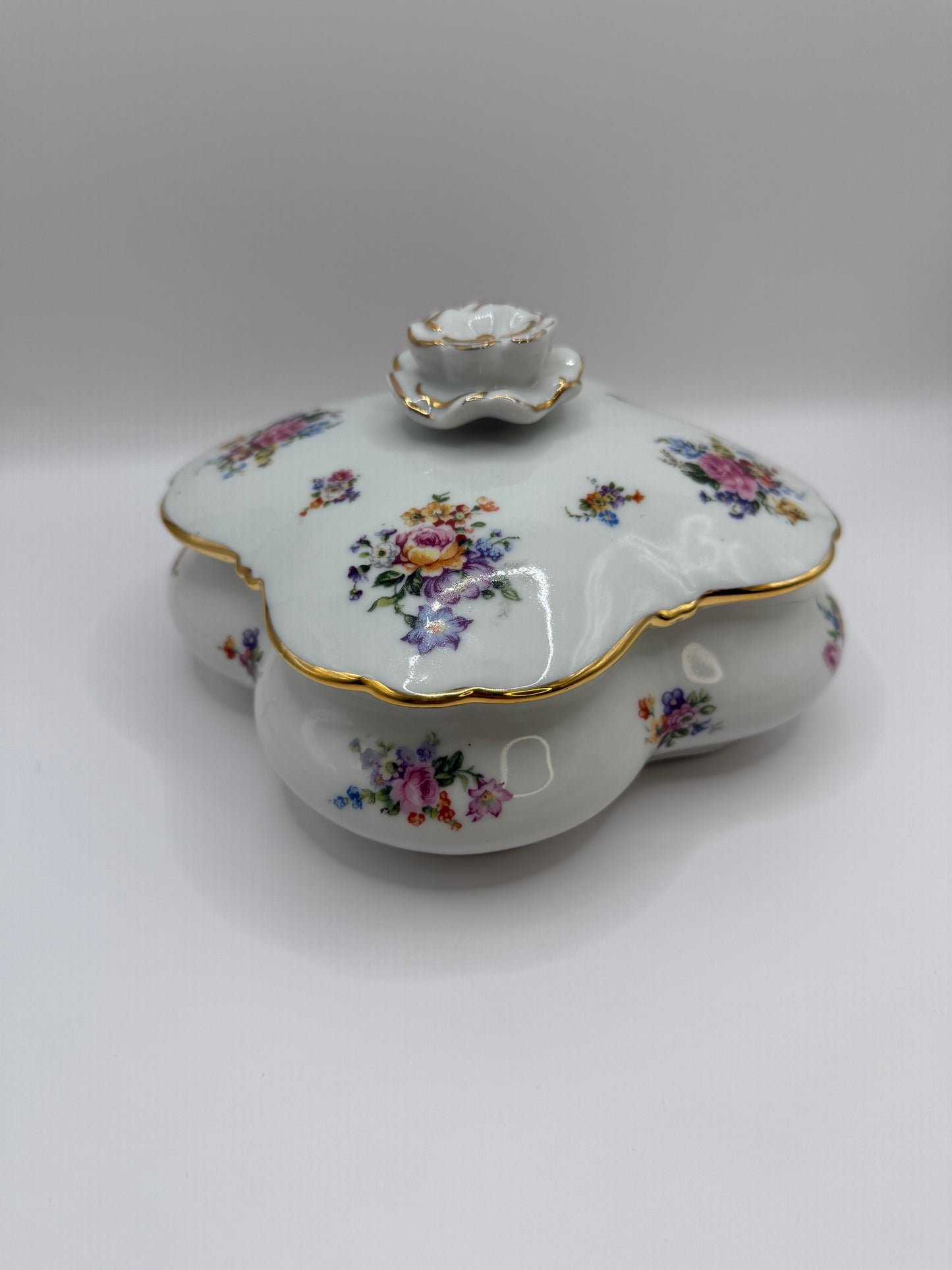 Limoges Floral Trinket Candle