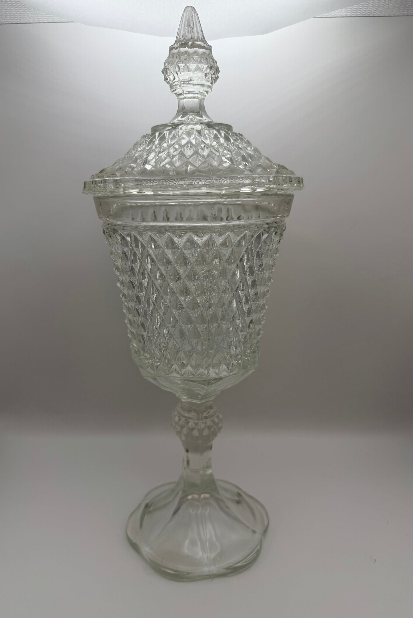 Indiana Glass Diamond Point Candle