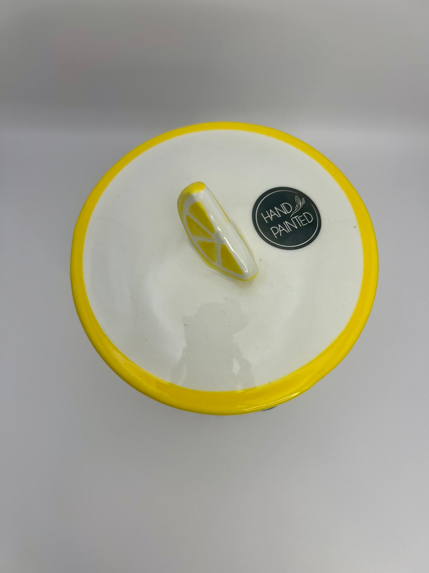 Hand painted Lemon Jar Candle