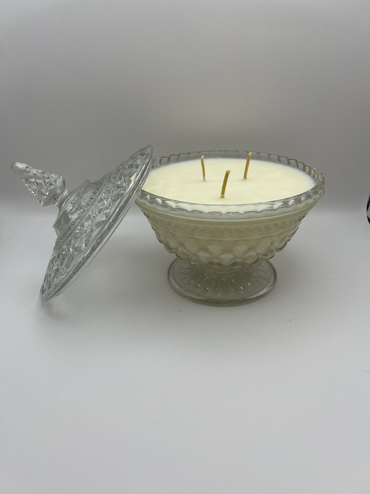Anchor Hocking Wexford Clear Glass Candle