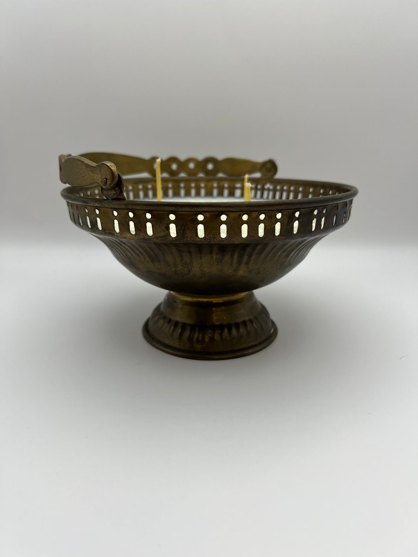 Brass Basket Citronella Candle
