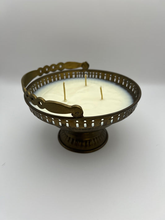 Brass Basket Citronella Candle