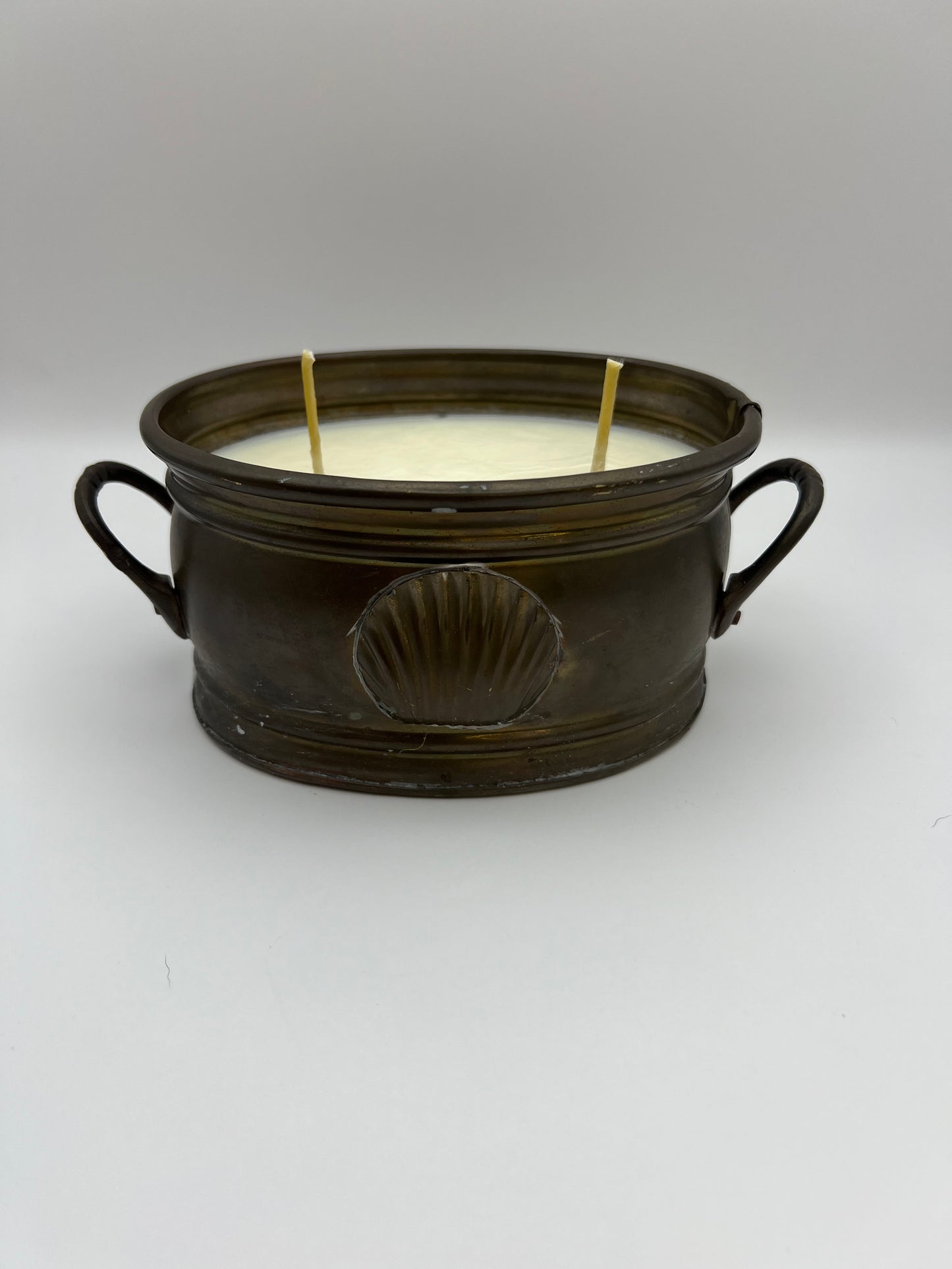 Brass Seashell Planter Citronella Candle