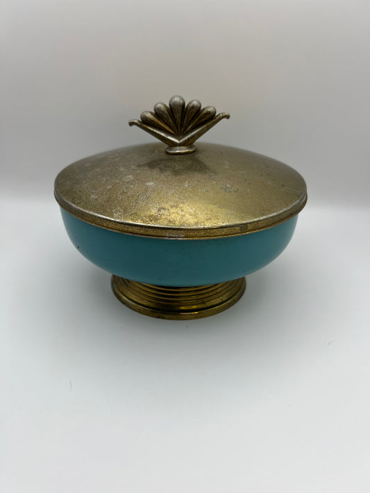 Metal Turquoise Citronella Candle