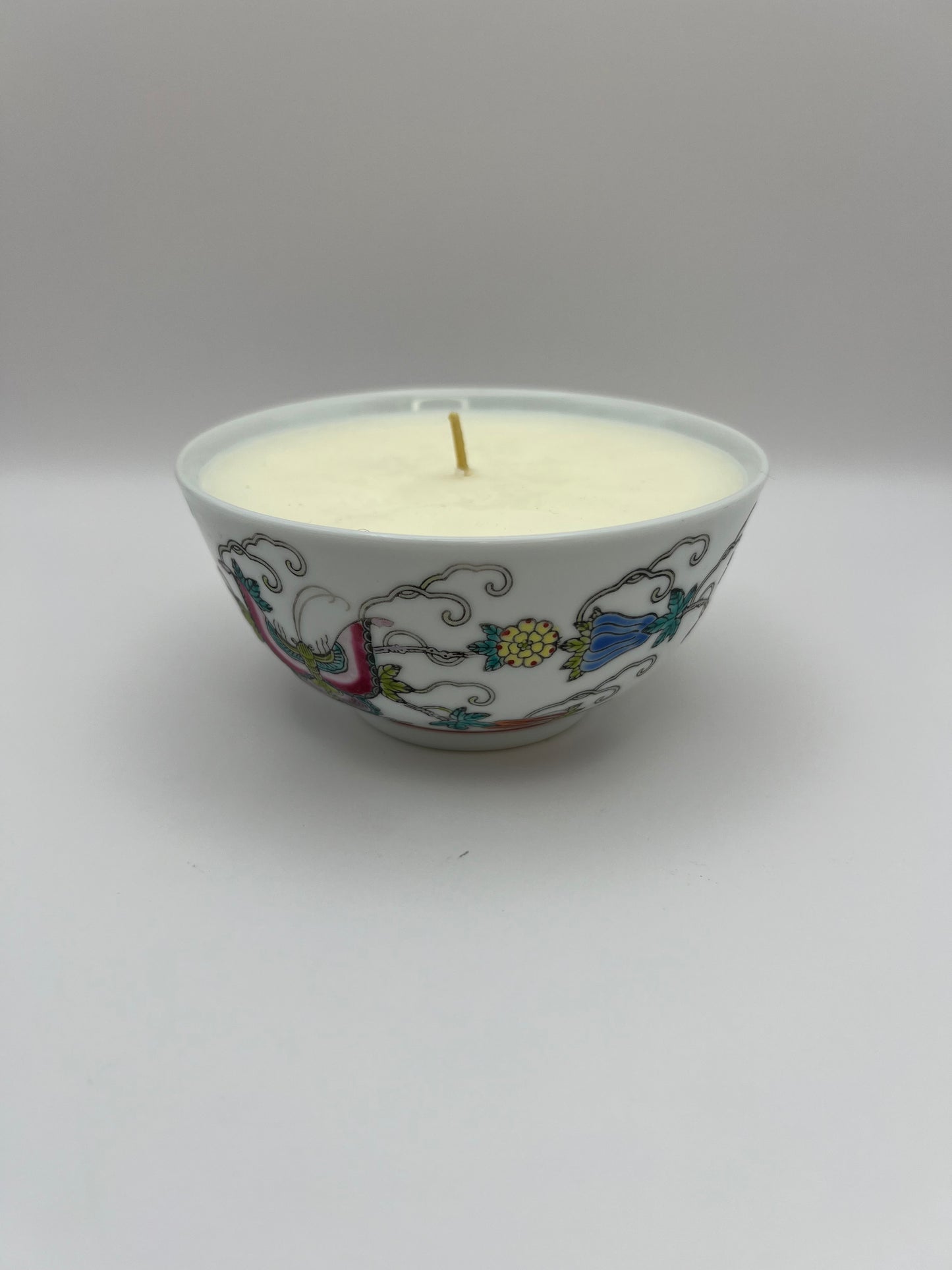 Hand-painted Butterfly Floral Candle