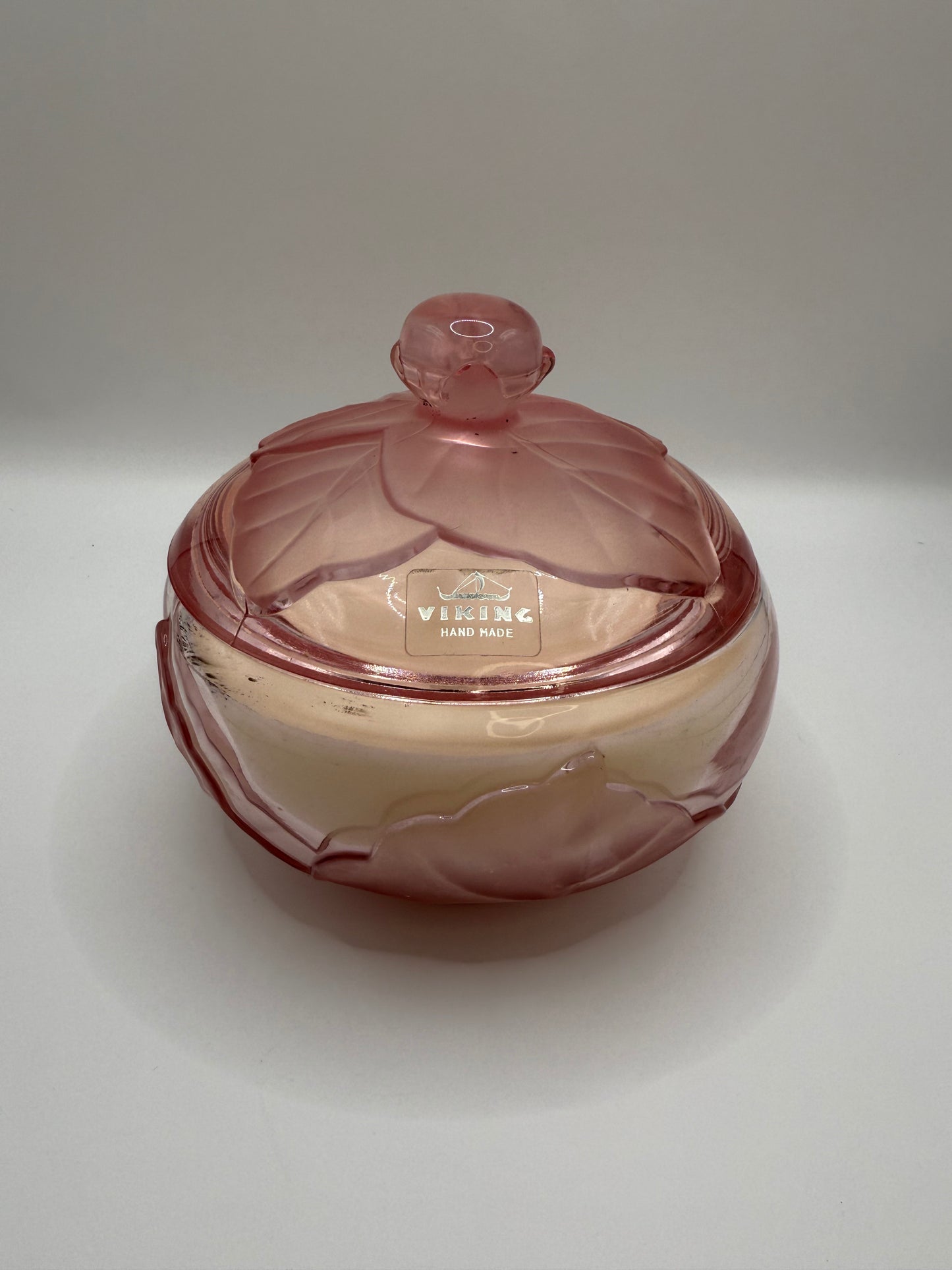 Pink Viking Glass Candle