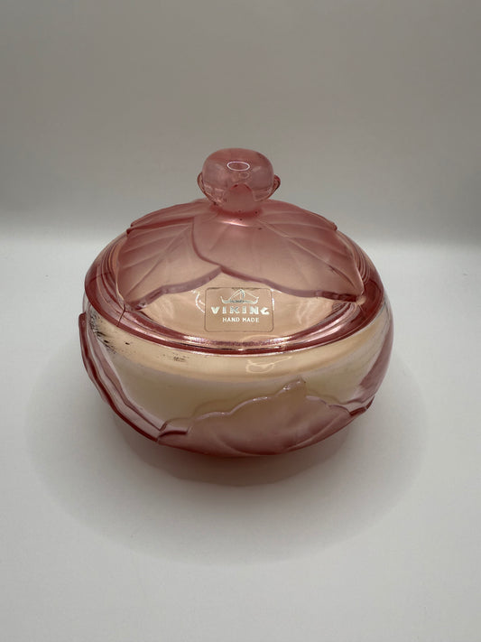 Pink Viking Glass Candle