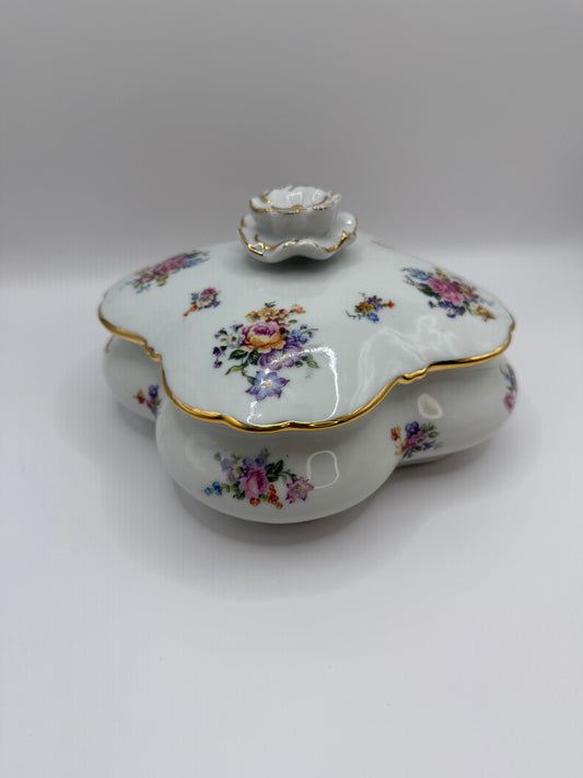 Limoges Floral Trinket Candle