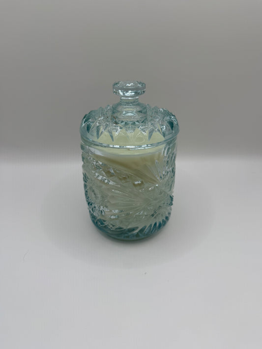 Imperial Aqua Glass Candle