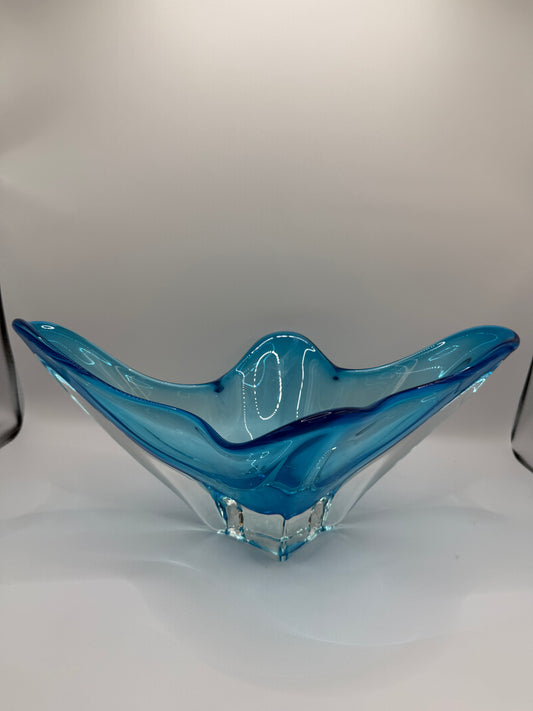 Blue Murano Art Glass Candle