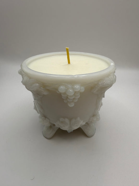 Milk Glass Candle