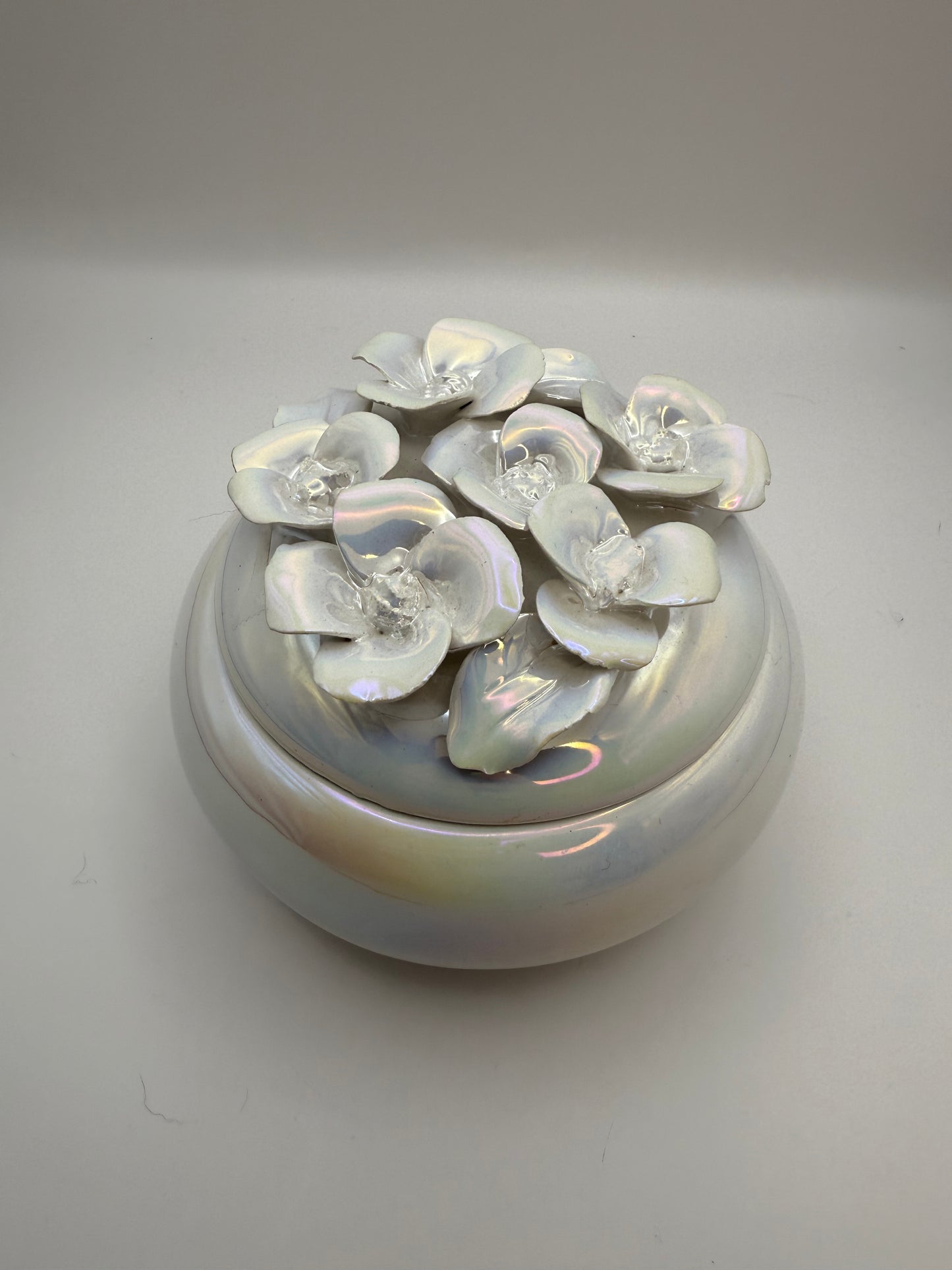 Iridescent White Candle