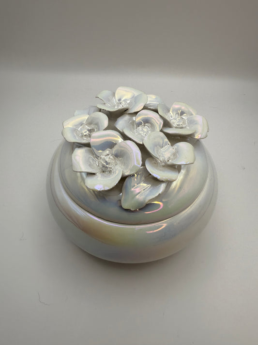 Iridescent White Candle
