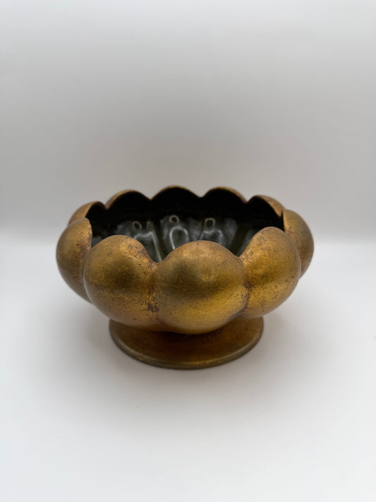 Gold Pottery Bowl Candle