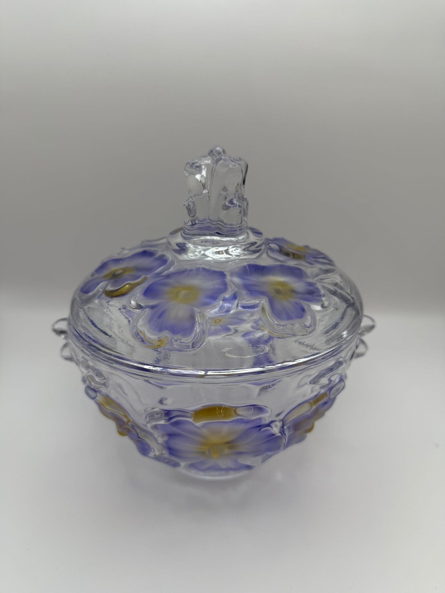 Glass Floral Candle