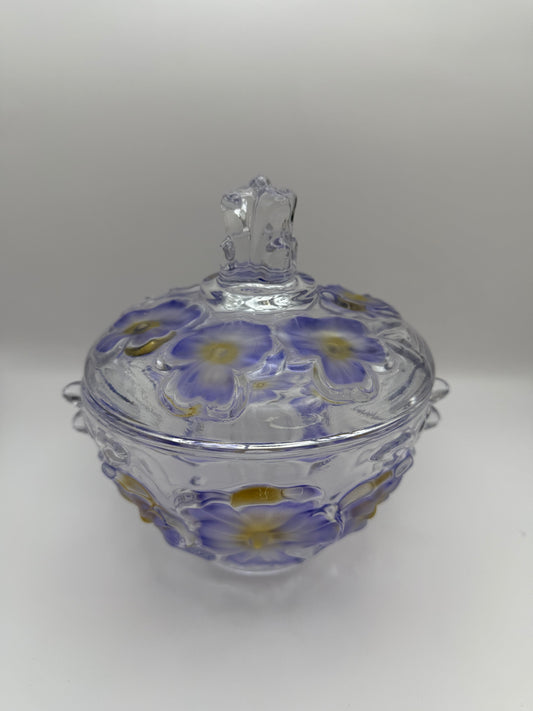 Glass Floral Candle
