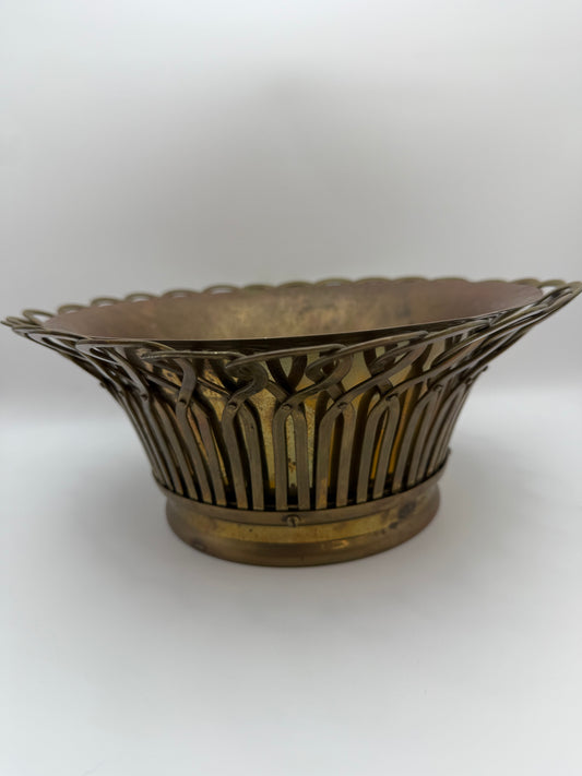 Large Brass Bowl Candle