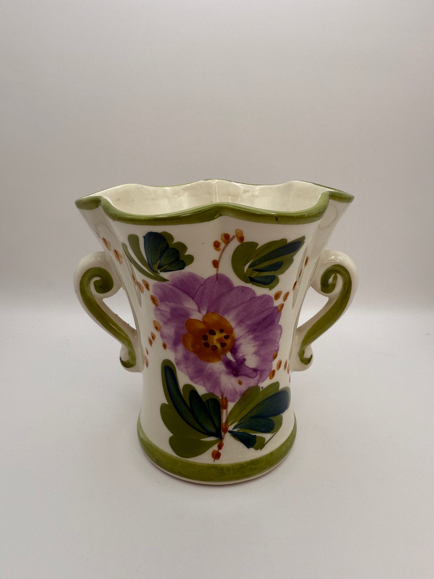Hand-painted Floral Candle