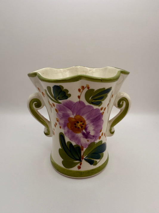 Hand-painted Floral Candle