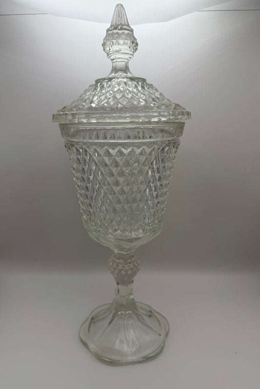 Indiana Glass Diamond Point Candle